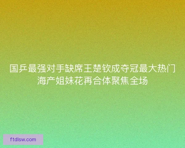 国乒最强对手缺席王楚钦成夺冠最大热门海产姐妹花再合体聚焦全场